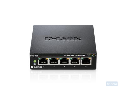 D-Link DGS-105 Unmanaged L2 Gigabit Ethernet (10/100/1000) Zwart (DGS-105/E)