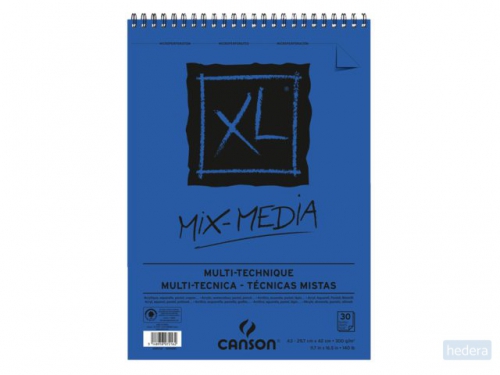 Aquarelblok Canson XL Mix Media A3 300gr 30vel spiraal