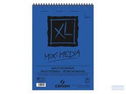 Aquarelblok Canson XL Mix Media A4 300gr 30vel spiraal