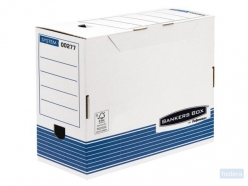 Archiefdoos Bankers Box System A4 150mm wit blauw