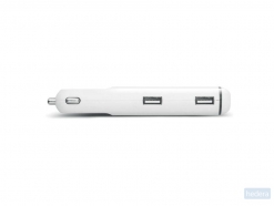 Auto-oplader met USB poorten Hubstick, wit