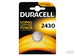 Batterij Duracell knoopcel 1xCR2430 lithium Ø24mm 3V-280mAh