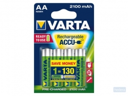 Battery rechargeable Varta 4xAA 2100mAh ready2use