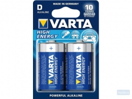 Batterij Varta high energy 2xD