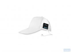 Bluetooth cap met oortelefoon Music cap, wit