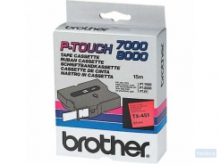 Brother TX-451 labelprinter-tape Zwart op rood (TX-451)