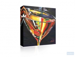 Canvas Abstract cocktail glass