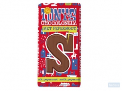 Chocoladeletter Tony's Chocolonely melk pepernoot S 180gr
