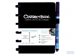 Notitieboek Correctbook A6 blanco 40blz ink black
