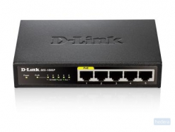 D-Link DES-1005P/E netwerk-switch Unmanaged L2 Fast Ethernet (10/100) Power over Ethernet (PoE) Zwart (DES-1005P/E)