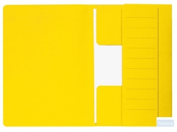 Dossiermap Secolor Mammoet folio 3 kleppen 270gr geel