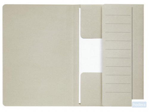 Dossiermap Secolor Mammoet folio 3 kleppen 270gr grijs
