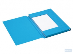 Dossiermap Secolor folio 3 kleppen 225gr blauw