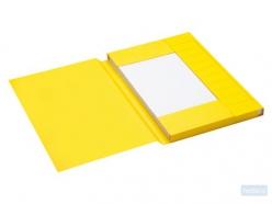 Dossiermap Secolor folio 3 kleppen 225gr geel