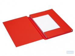 Dossiermap Secolor folio 3 kleppen 225gr rood