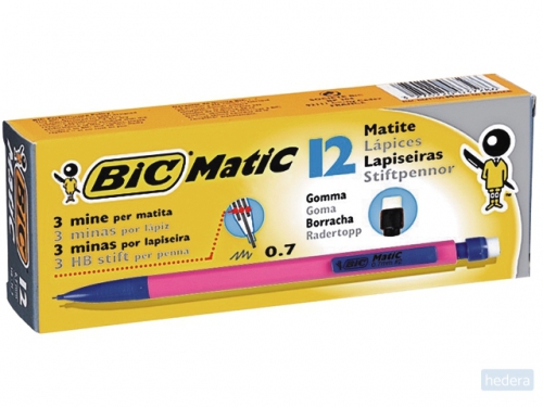 Vulpotlood Bic Matic fun HB 0.7mm blister à 3 stuks