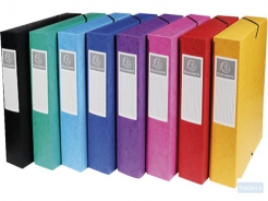 Exacompta elastobox Exabox 8 geassorteerde kleuren: geel, rood, roze, paars, blauw, turquoise, groen e...