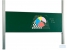 Enkelvlaksbord Softline profiel 19mm, hoogteverstelbaar, kolommen, email groen