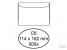 Envelop Hermes bank C6 114x162mm gegomd wit doos à 500 stuks