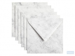 Envelop Papicolor 140x140mm marble grijs