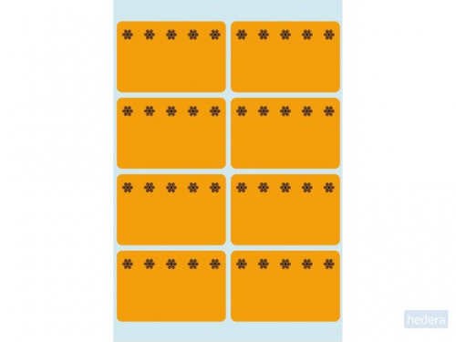 Diepvries etiketten 26x40 mm oranje Ijskristal 48 st.