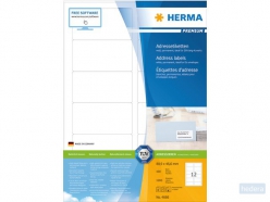 Etiket Herma premium 4666 88.9x46.6mm, wit,  1200stuks