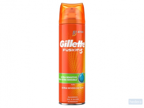 Gillette Fusion5 Ultra Sensitive Scheergel Voor Mannen 200ml