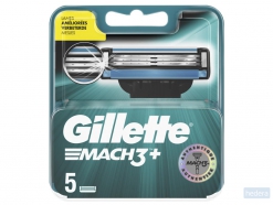 Gillette Mach3+ Scheermesjes Voor Mannen 5 Navulmesjes, -
