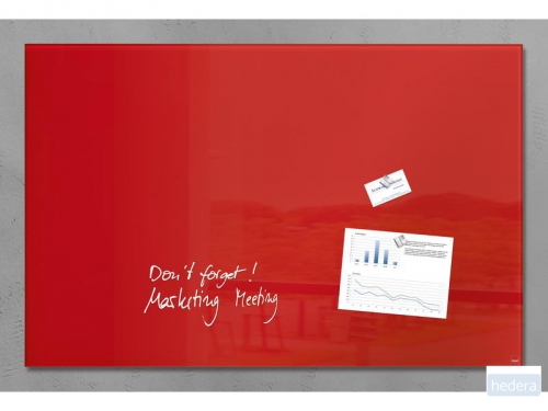 glasmagneetbord Sigel Artverum 1000x650x15mm rood