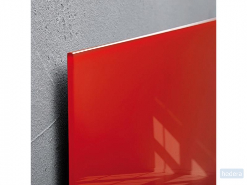 glasmagneetbord Sigel Artverum LED light 480x480x15 rood