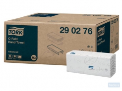 Handdoek Tork H3 C-vouw Advanced 2-laags wit 290276