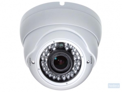 HD CCTV-CAMERA - HD-TVI - GEBRUIK BUITENSHUIS - DOME - IR - VARIFOCALE LENS - 1080P - WIT
