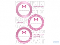 HERMA 15051 Stickers Kitchenlabels voor deksel Ø 44 roze