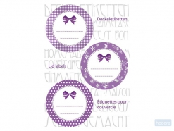 HERMA 15052 Stickers Kitchenlabels voor deksel Ø 44 violet
