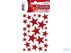 Herma 15099 Stickers ster rood, glitter