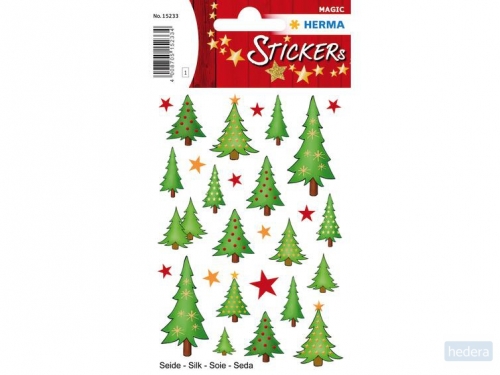 Herma 15233 Stickers kerstbomen, silk