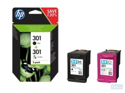 HP 301 Inktcartridge zwart + kleur (N9J72AE)