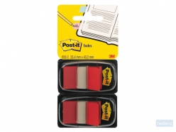 Indextabs 3M Post-it 680 25.4x43.2mm duopack rood