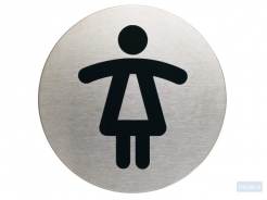 Infobord pictogram Durable 4904 wc dames rond 83Mm