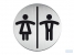 Infobord pictogram Durable 4920 toileten D/H rond 83Mm