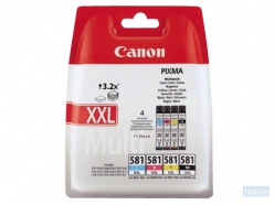 Inktcartridge Canon CLI-581XXL zwart   3 kleuren