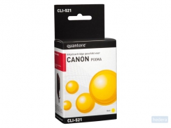 Inktcartridge Quantore alternatief tbv Canon CLI-521 geel chip