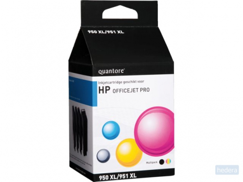 Inktcartridge Quantore alternatief tbv HP C2P43AE 950XL 951XL zwart   3 kleuren