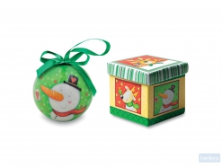 Kerstbal in schenkverpakking Santy, multicolour