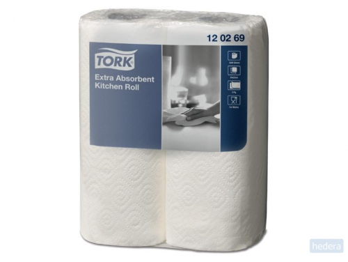 Keukenrol Tork extra rollen absorberend papier 2-laags 2 rollen 120269