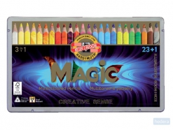 Kleurpotloden Koh-i-Noor Jumbo Magic doos 24 kleuren