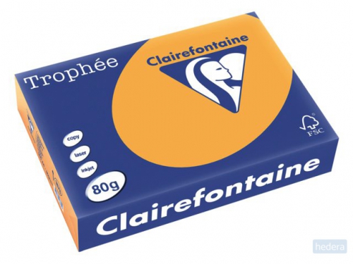 Clairefontaine TrophÃ©e Pastel A4, 80 g, 500 vel, oranje