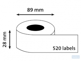 Label label Quantore 99012 89x36mm address white