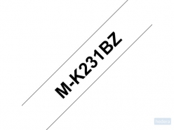 Labeltape Brother P-touch M-K231 12mm zwart op wit