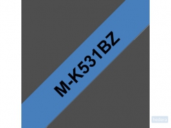 Labeltape Brother P-touch M-K531BZ 12mm zwart op blauw